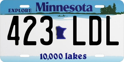 MN license plate 423LDL