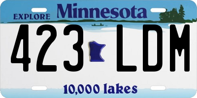 MN license plate 423LDM