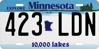 MN license plate 423LDN