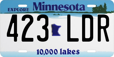 MN license plate 423LDR