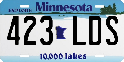 MN license plate 423LDS