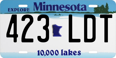 MN license plate 423LDT