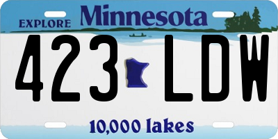 MN license plate 423LDW
