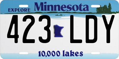 MN license plate 423LDY