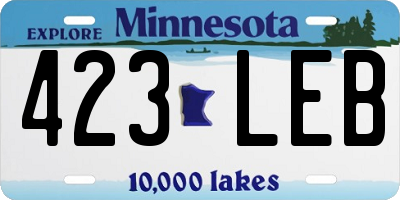 MN license plate 423LEB