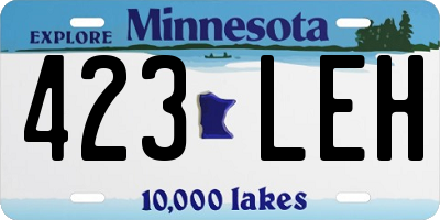 MN license plate 423LEH