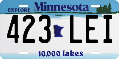 MN license plate 423LEI