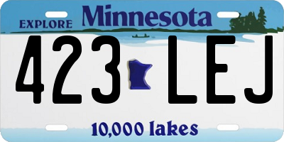 MN license plate 423LEJ