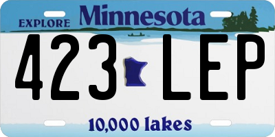 MN license plate 423LEP