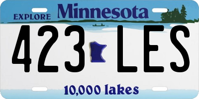 MN license plate 423LES