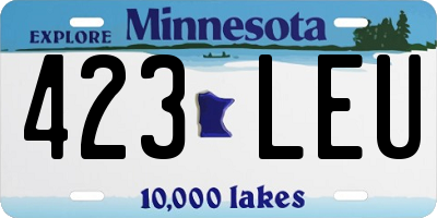 MN license plate 423LEU