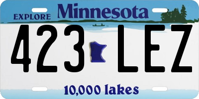 MN license plate 423LEZ