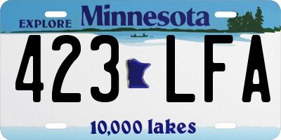MN license plate 423LFA