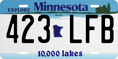 MN license plate 423LFB