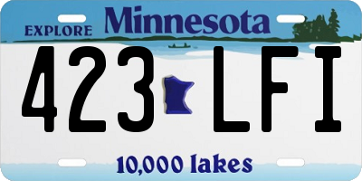 MN license plate 423LFI