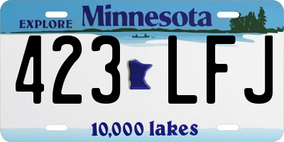 MN license plate 423LFJ