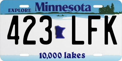 MN license plate 423LFK