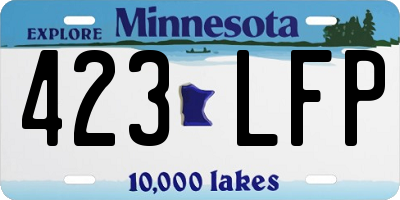 MN license plate 423LFP