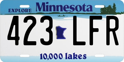 MN license plate 423LFR