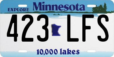 MN license plate 423LFS