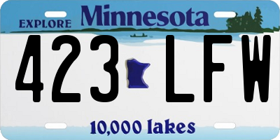 MN license plate 423LFW