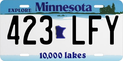 MN license plate 423LFY