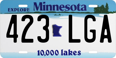 MN license plate 423LGA