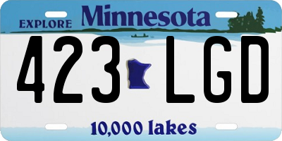 MN license plate 423LGD