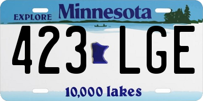 MN license plate 423LGE