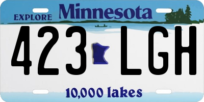 MN license plate 423LGH