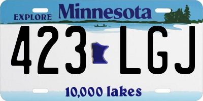 MN license plate 423LGJ