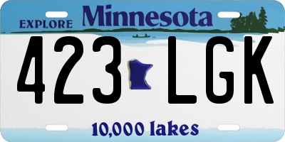 MN license plate 423LGK