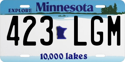 MN license plate 423LGM
