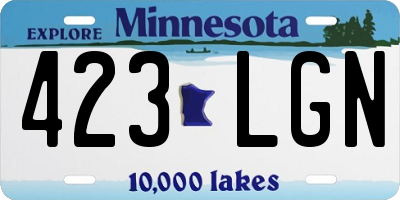 MN license plate 423LGN