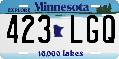 MN license plate 423LGQ