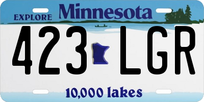 MN license plate 423LGR