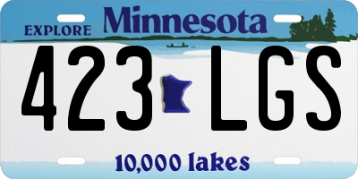 MN license plate 423LGS