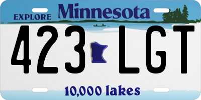 MN license plate 423LGT