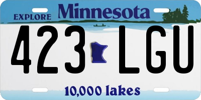 MN license plate 423LGU