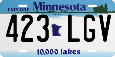 MN license plate 423LGV