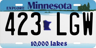 MN license plate 423LGW