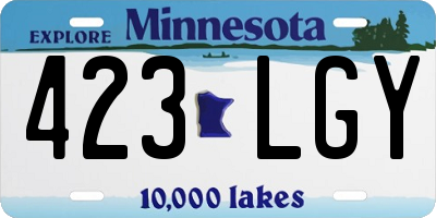 MN license plate 423LGY