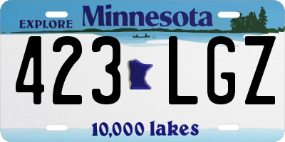 MN license plate 423LGZ