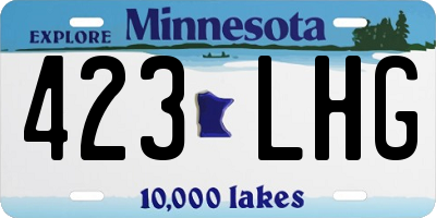 MN license plate 423LHG