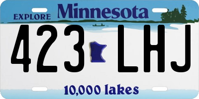 MN license plate 423LHJ