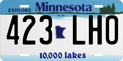 MN license plate 423LHO