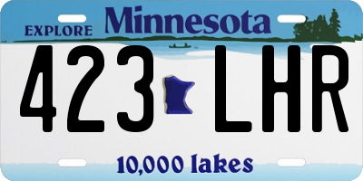 MN license plate 423LHR
