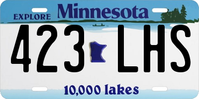 MN license plate 423LHS