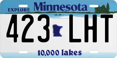 MN license plate 423LHT