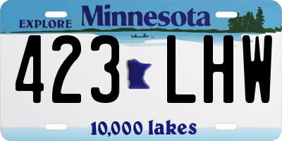 MN license plate 423LHW